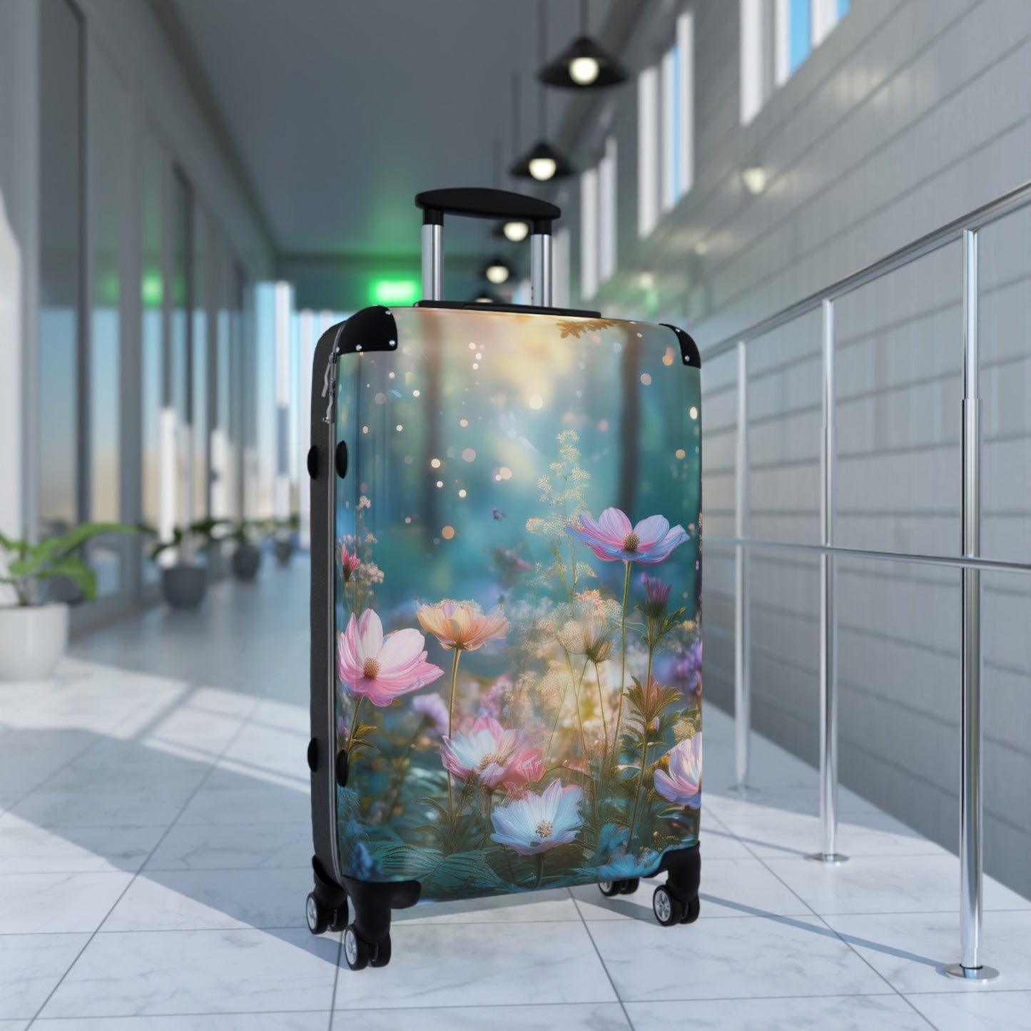 Nature Flowers Floral Dedicated Pink Bloom Carry-On Suitcase - Stylish Luggage for Travelers