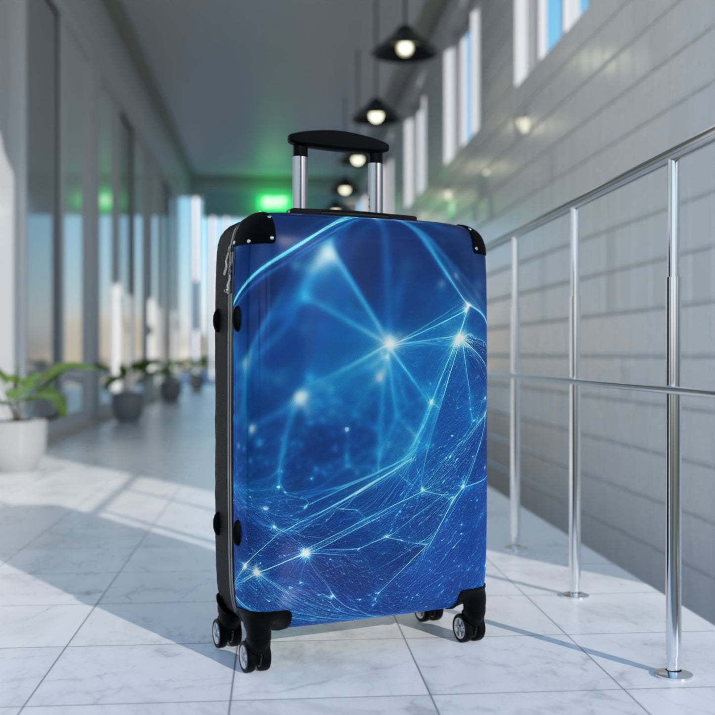 Abstract Connected Dots Art Carry-On Suitcase - Stylish Luggage for Travelers