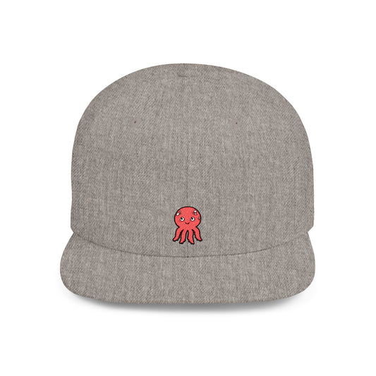 Icons Embroidered Octopus Flat Bill Snapback – Lightweight, Custom Fit, Premium Quality