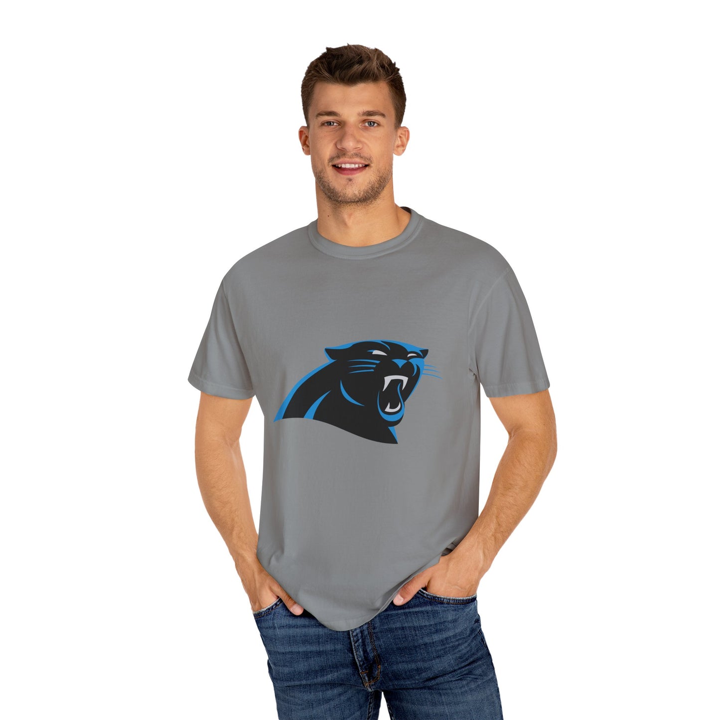 Carolina Panthers Go Panthers Garment-Dyed T-Shirt – Premium Cotton Tee for Customization