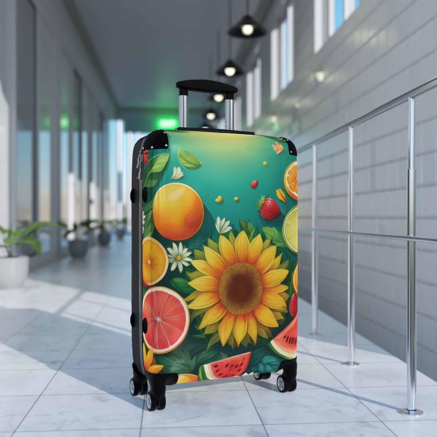 Nature Summer Fruits Flower Carry-On Suitcase - Stylish Luggage for Travelers