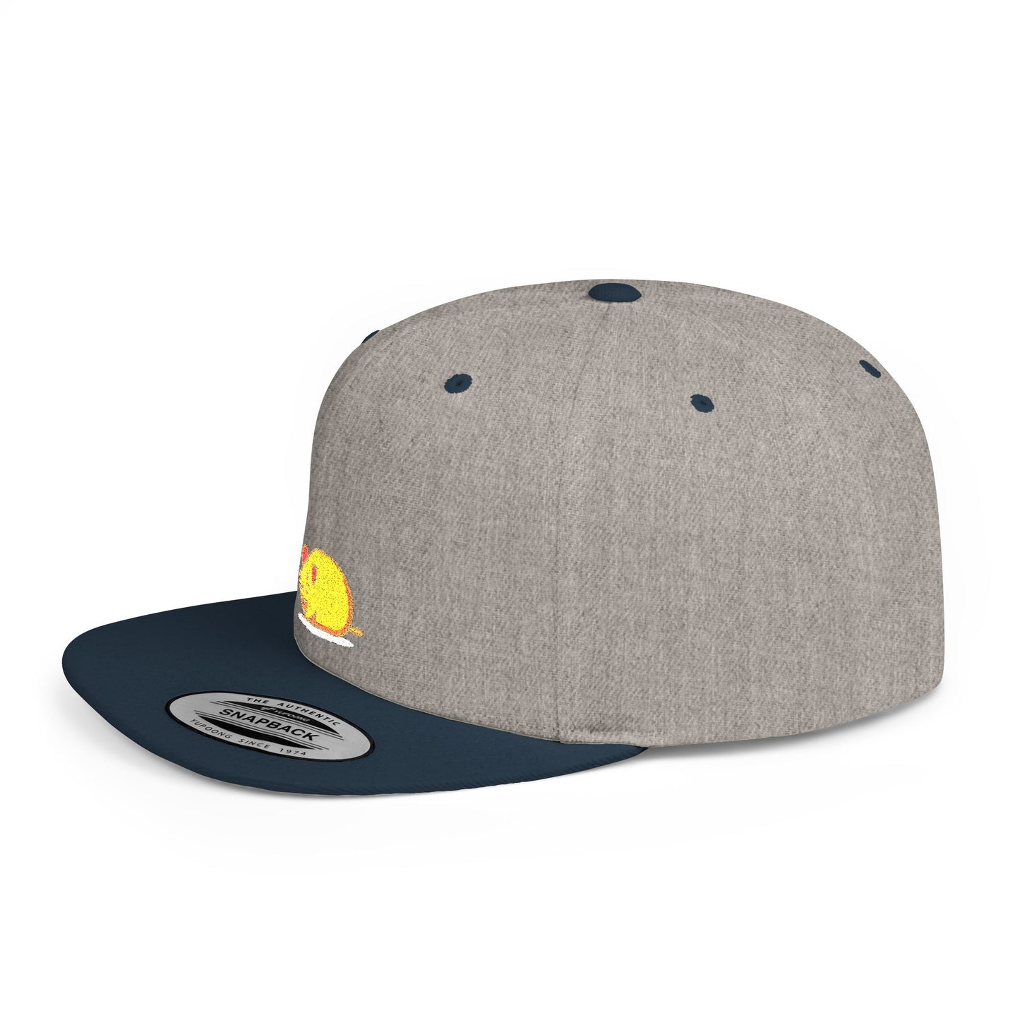 Icons Embroidered Yellow Mouse Flat Bill Snapback – Lightweight, Custom Fit, Premium Quality