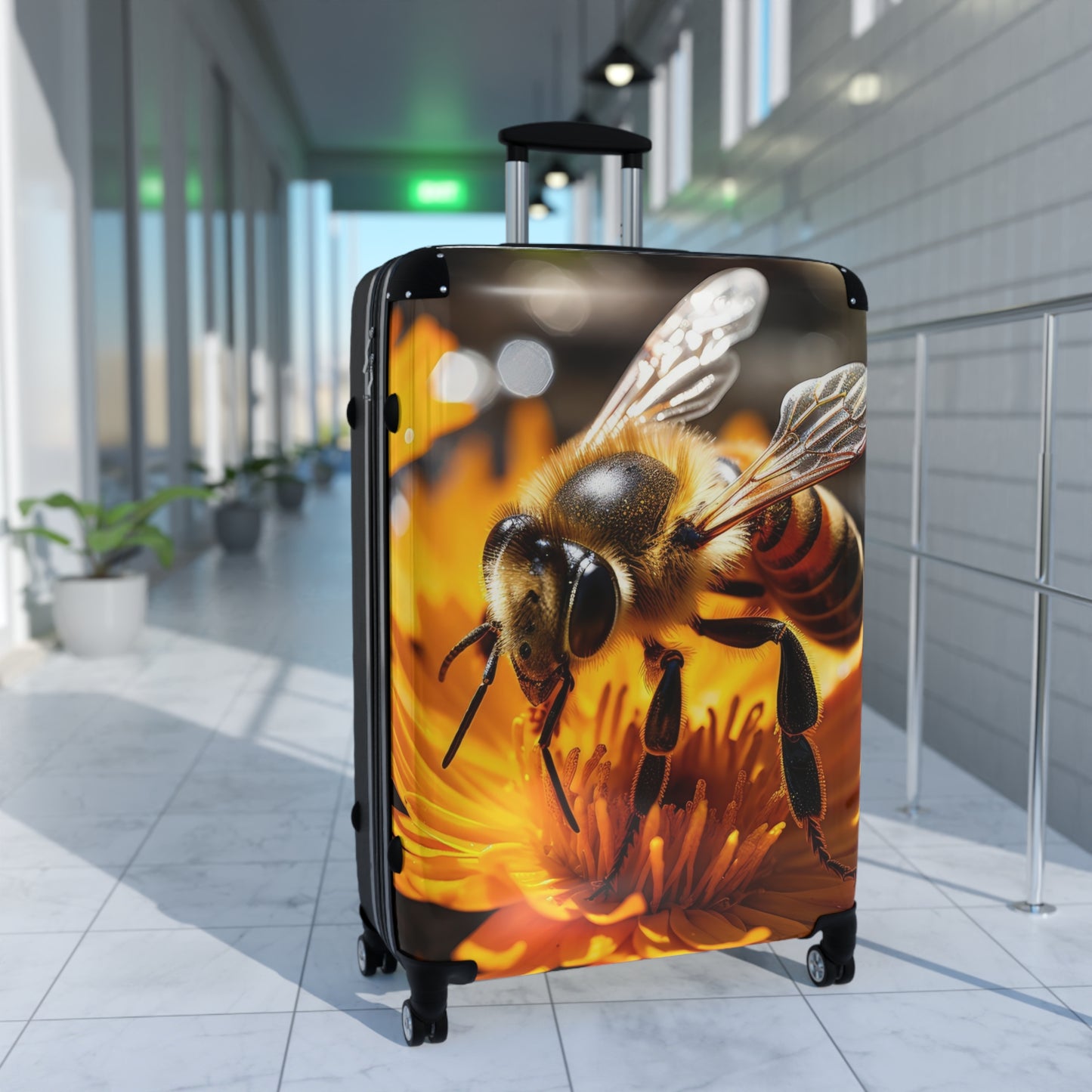 Nature Bees Collect Pollen Art Carry-On Suitcase - Stylish Luggage for Travelers