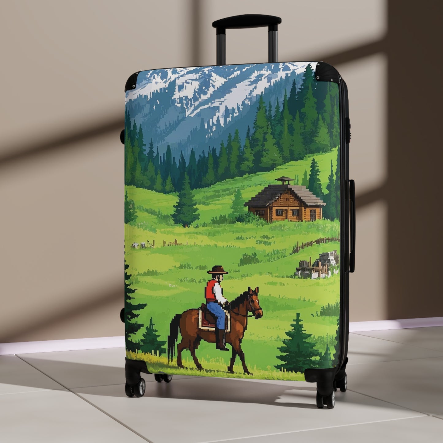 Nature Summer Forest FLoating Carry-On Suitcase - Stylish Luggage for Travelers