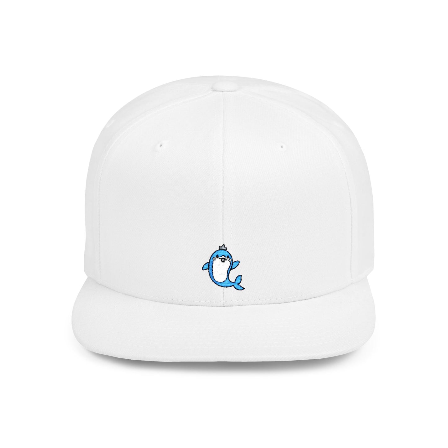 Icons Embroidered Dolphin 2 Flat Bill Snapback – Lightweight, Custom Fit, Premium Quality