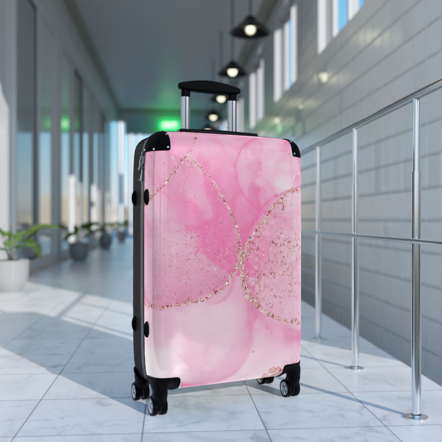 Nature Flowers Floral Rose Gold Art Carry-On Suitcase - Stylish Luggage for Travelers
