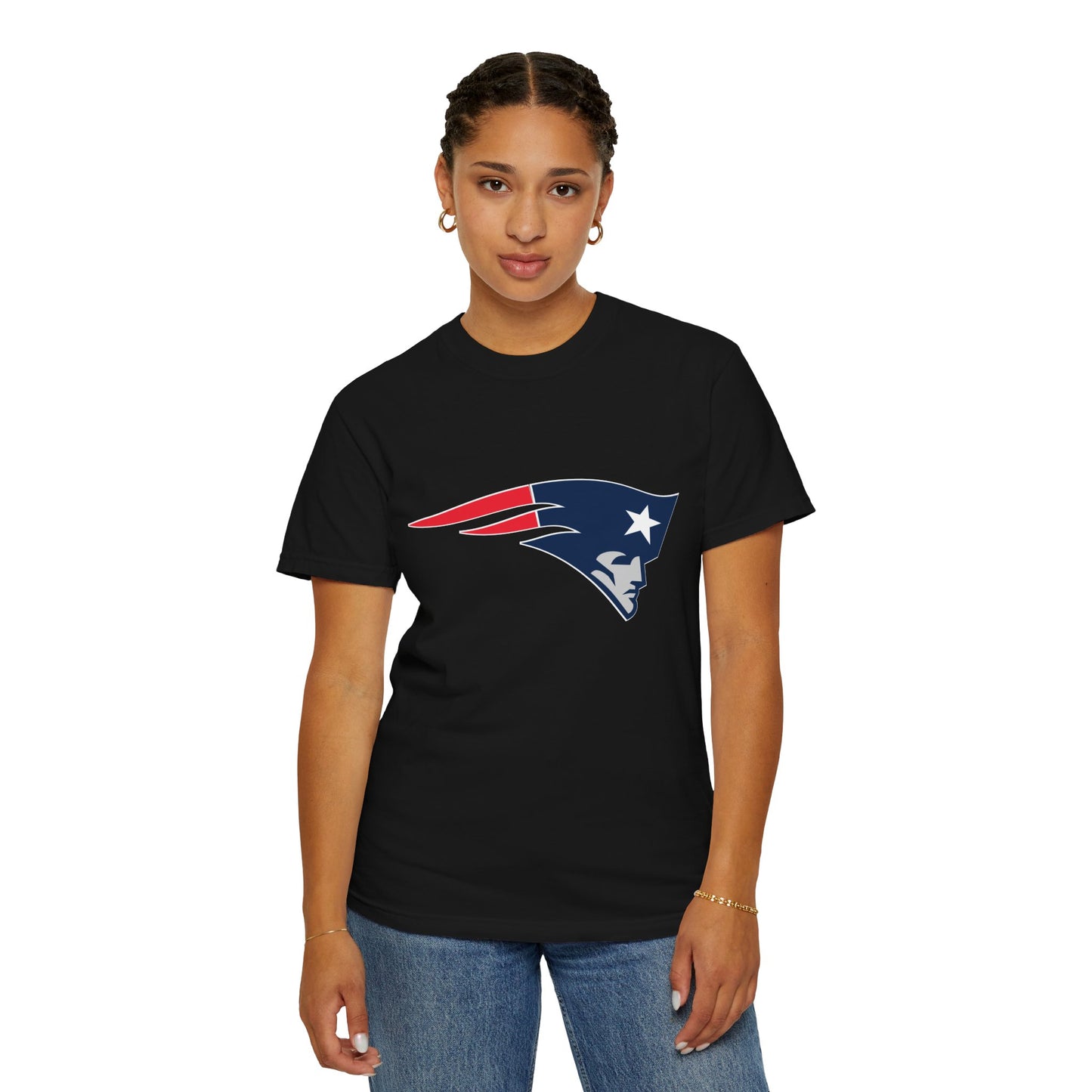 New England Patriots Gear Garment-Dyed T-Shirt – Premium Cotton Tee for Customization