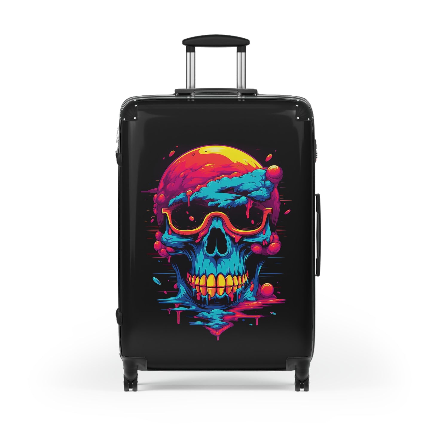 Abstract Skull Colorful Carry-On Suitcase - Stylish Luggage for Travelers