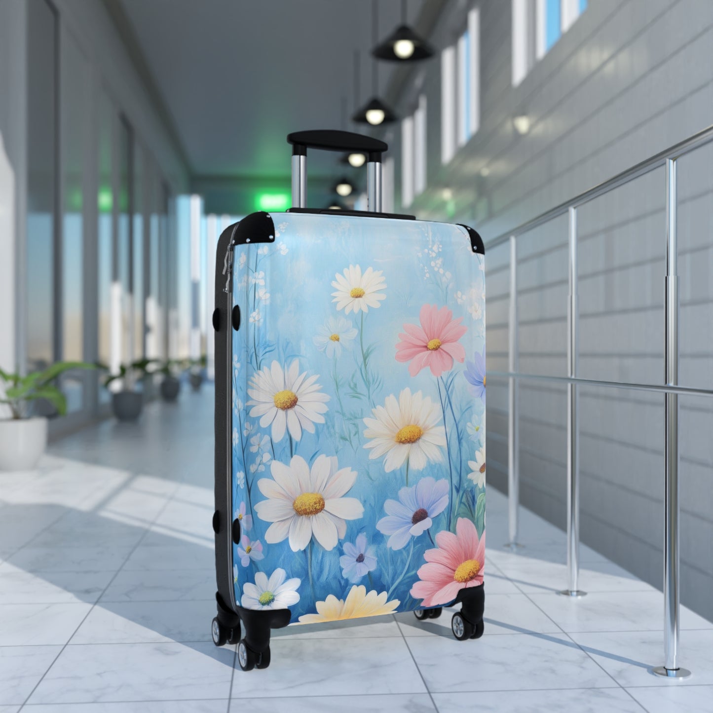 Nature Flowers Floral Vibrant Wild Flowers Painting Art Carry-On Suitcase - Stylish Luggage for Travelers