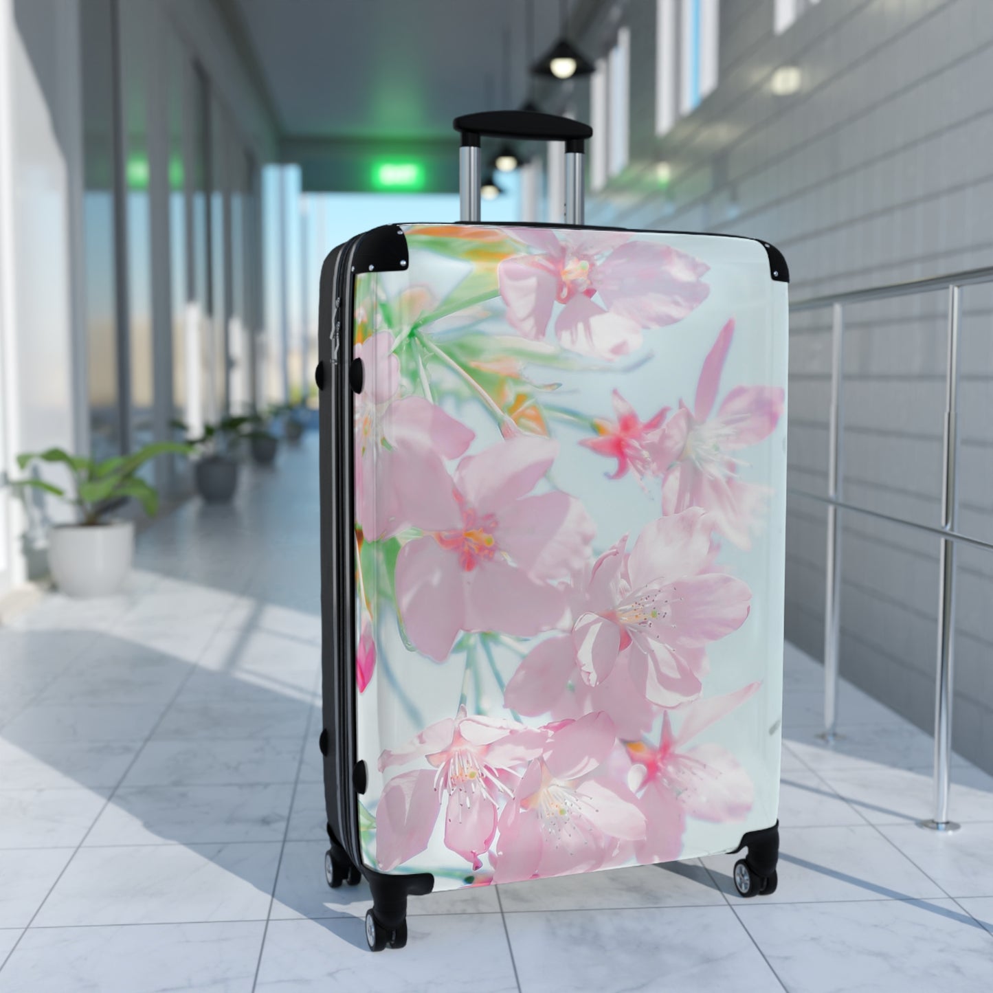 Nature Flowers Floral Green Leaf Art Carry-On Suitcase - Stylish Luggage for Travelers
