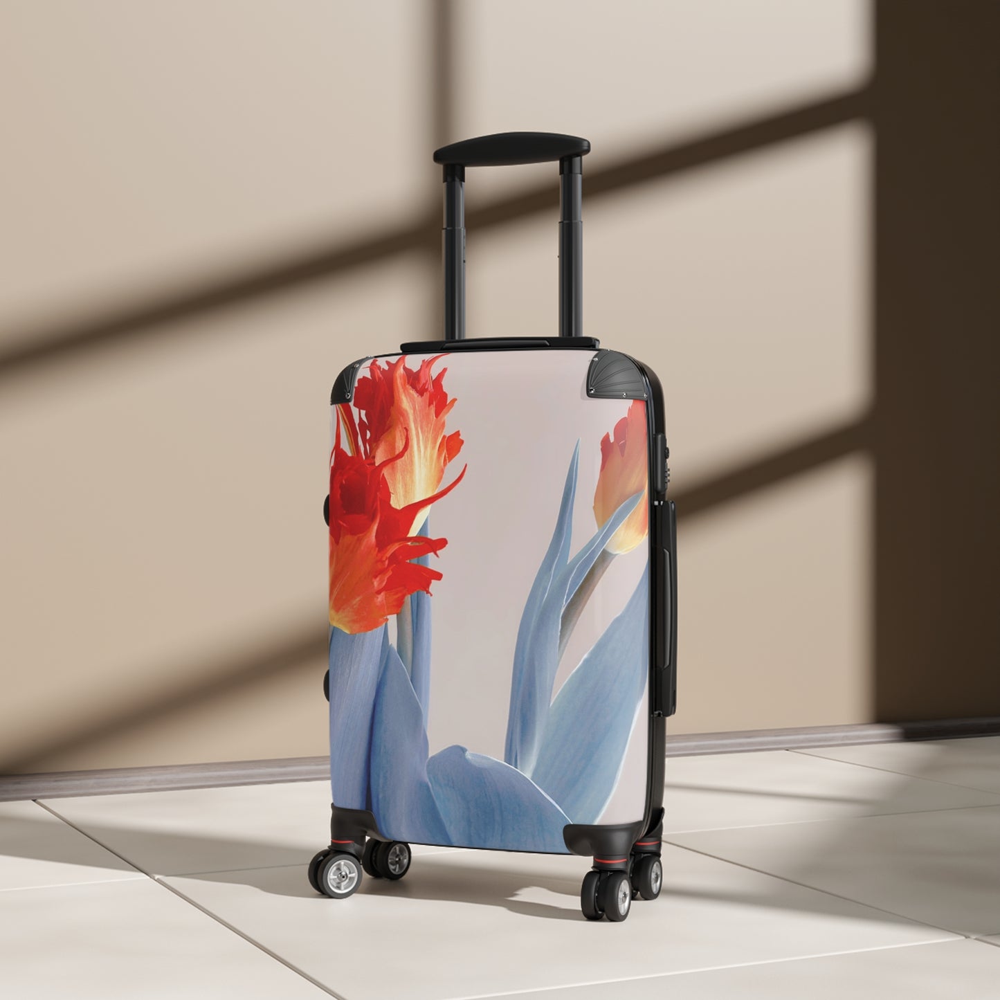 Nature Flowers Floral Red Hellebore Art Carry-On Suitcase - Stylish Luggage for Travelers