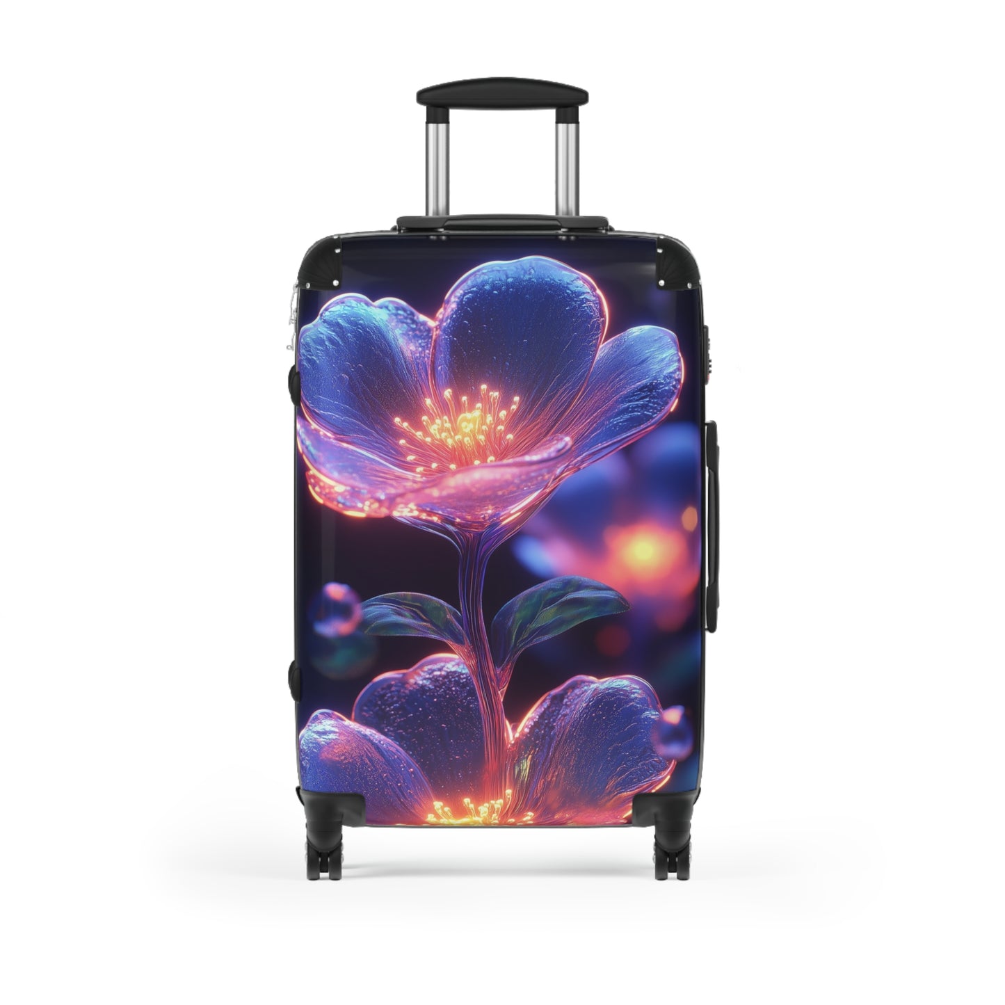 Nature Flowers Floral Glowing Art Carry-On Suitcase - Stylish Luggage for Travelers