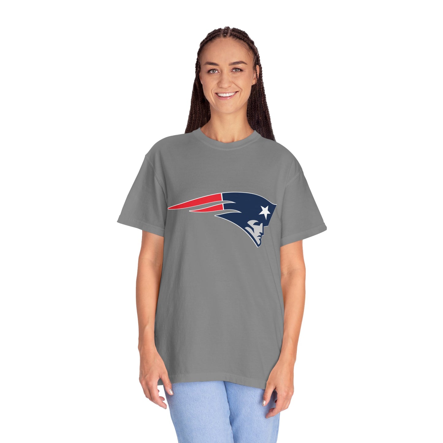 New England Patriots Gear Garment-Dyed T-Shirt – Premium Cotton Tee for Customization