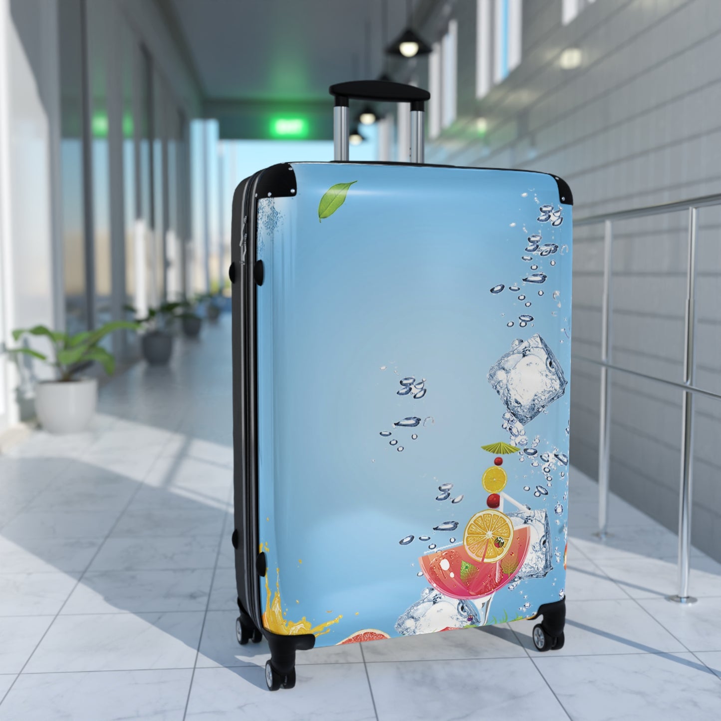 Nature Summer Iced Fruit Juice Art Carry-On Suitcase - Stylish Luggage for Travelers