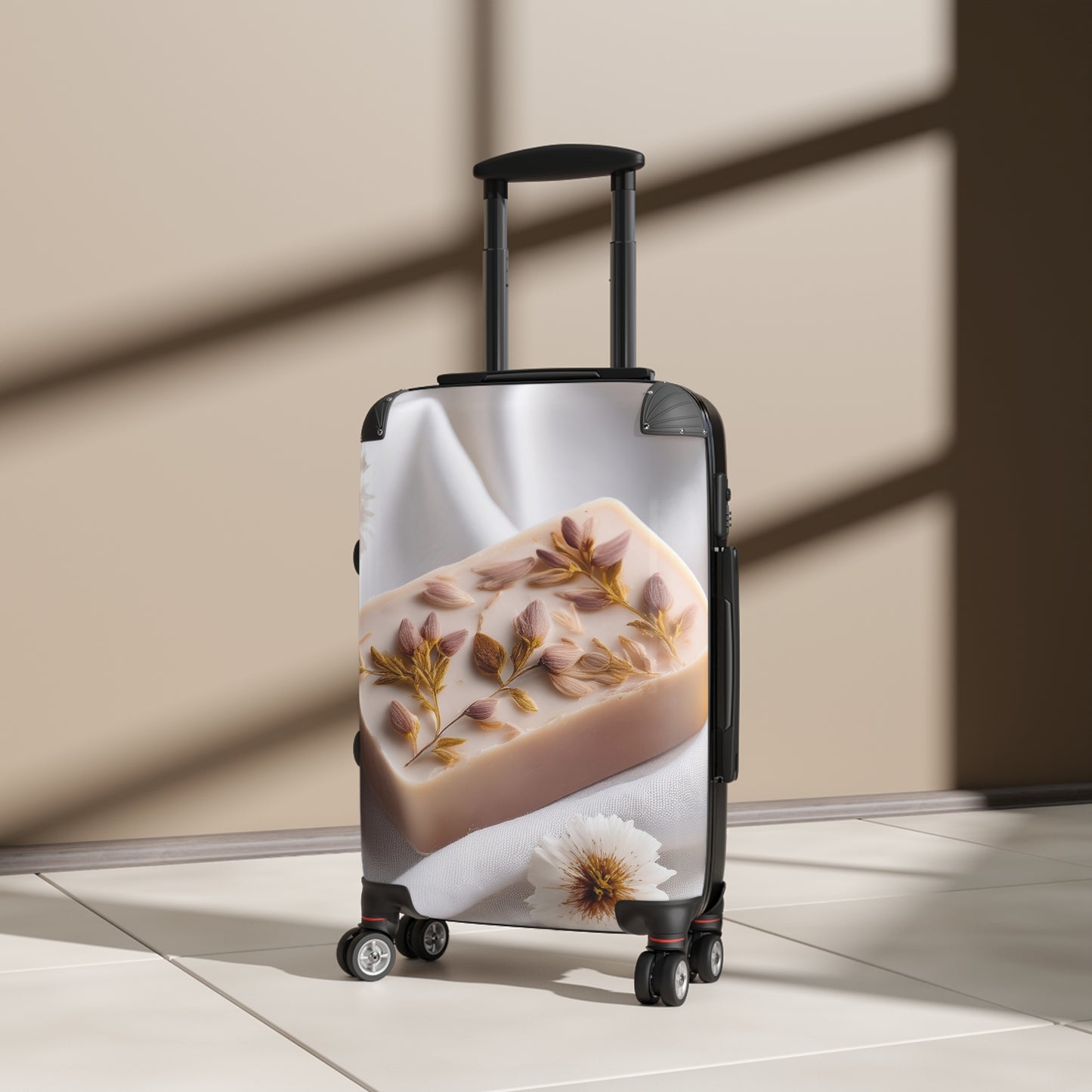 Nature Flowers Floral Handmade Soap Carry-On Suitcase - Stylish Luggage for Travelers