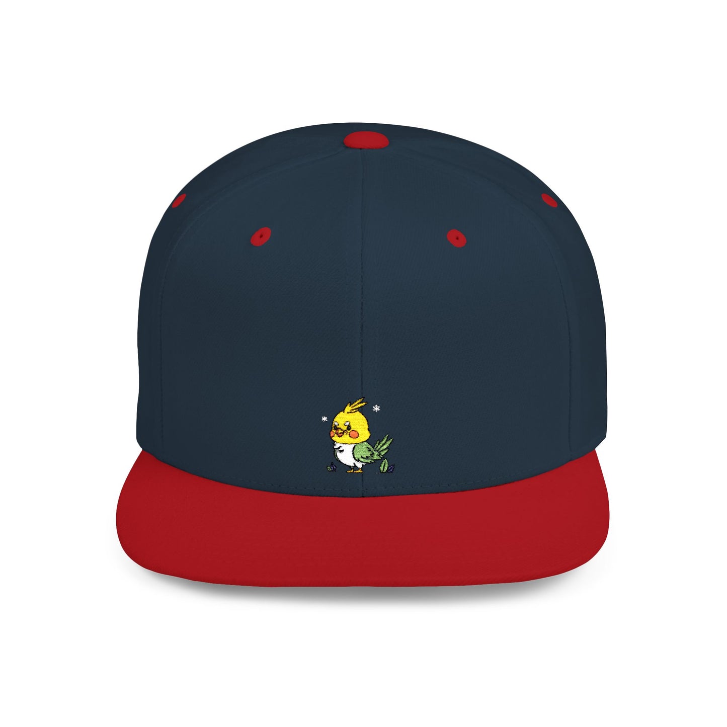 Icons Embroidered Cute Bird Flat Bill Snapback – Lightweight, Custom Fit, Premium Quality