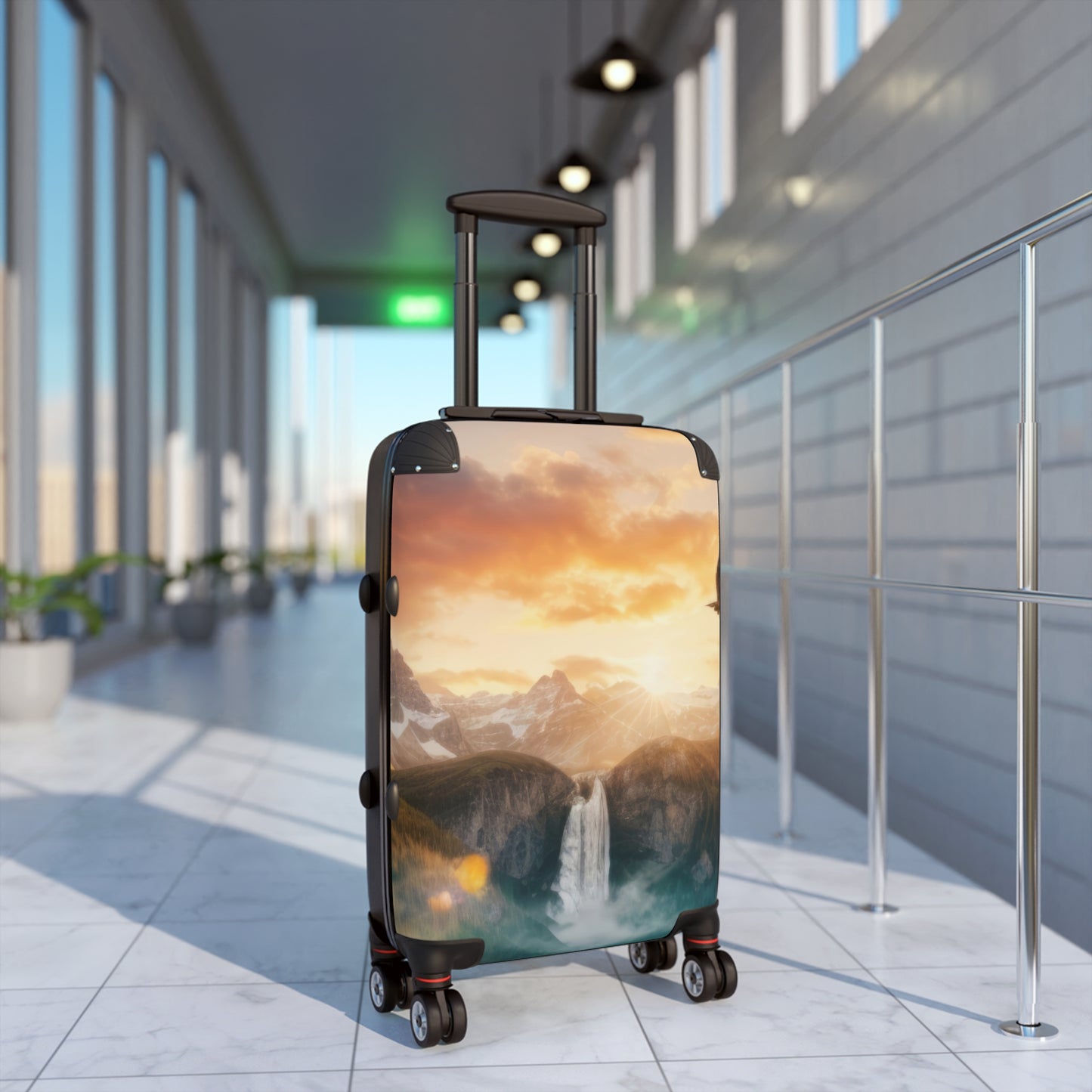 Nature Sunrise Forest Mountains Art Carry-On Suitcase - Stylish Luggage for Travelers