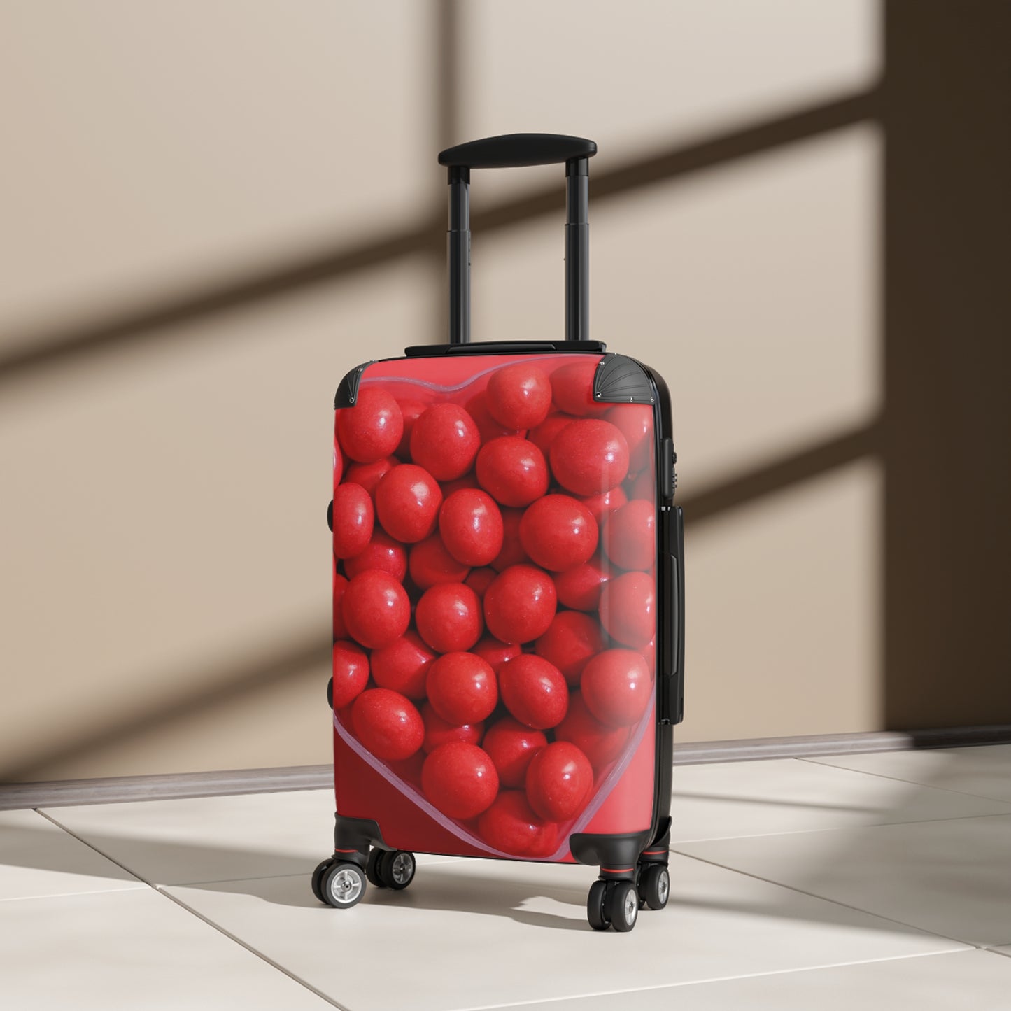 Love Heart Shape Sugar Art Carry-On Suitcase - Stylish Luggage for Travelers