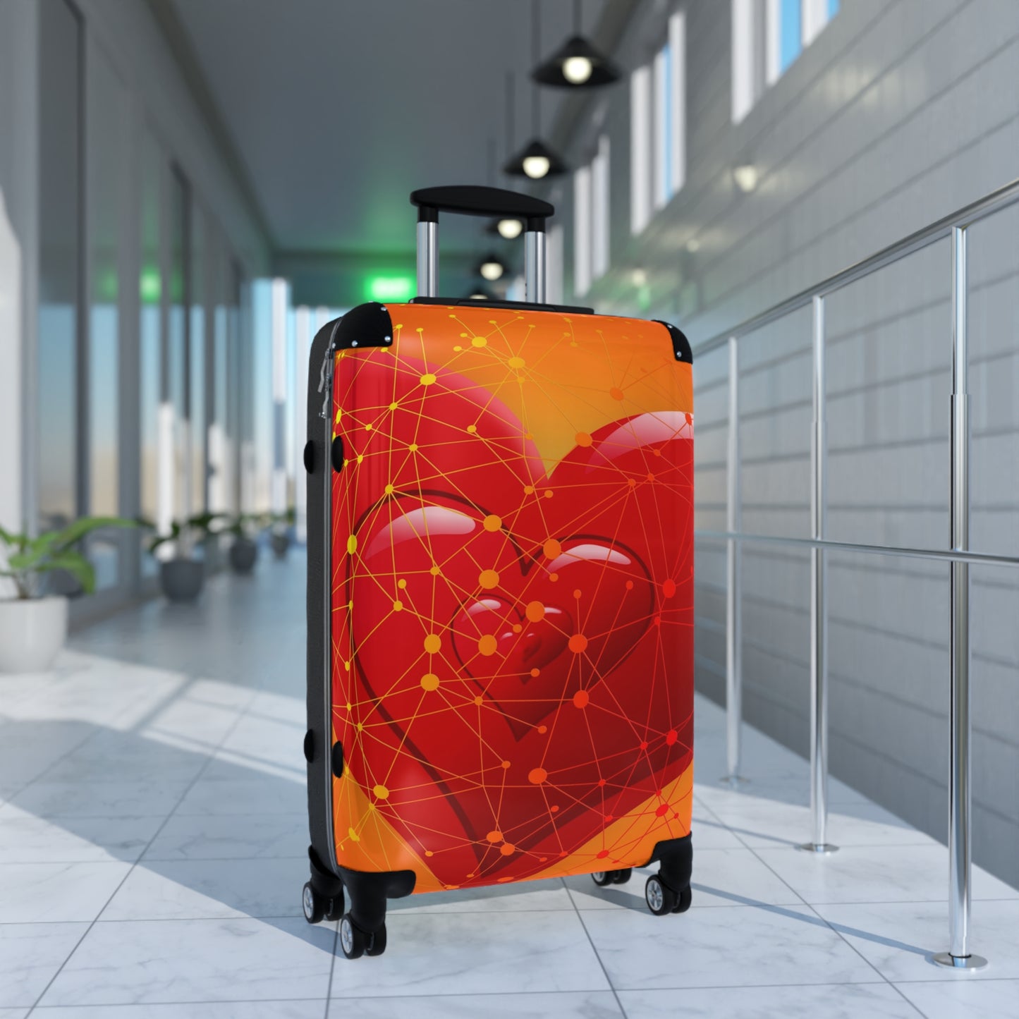 Love Heart Red Art Carry-On Suitcase - Stylish Luggage for Travelers
