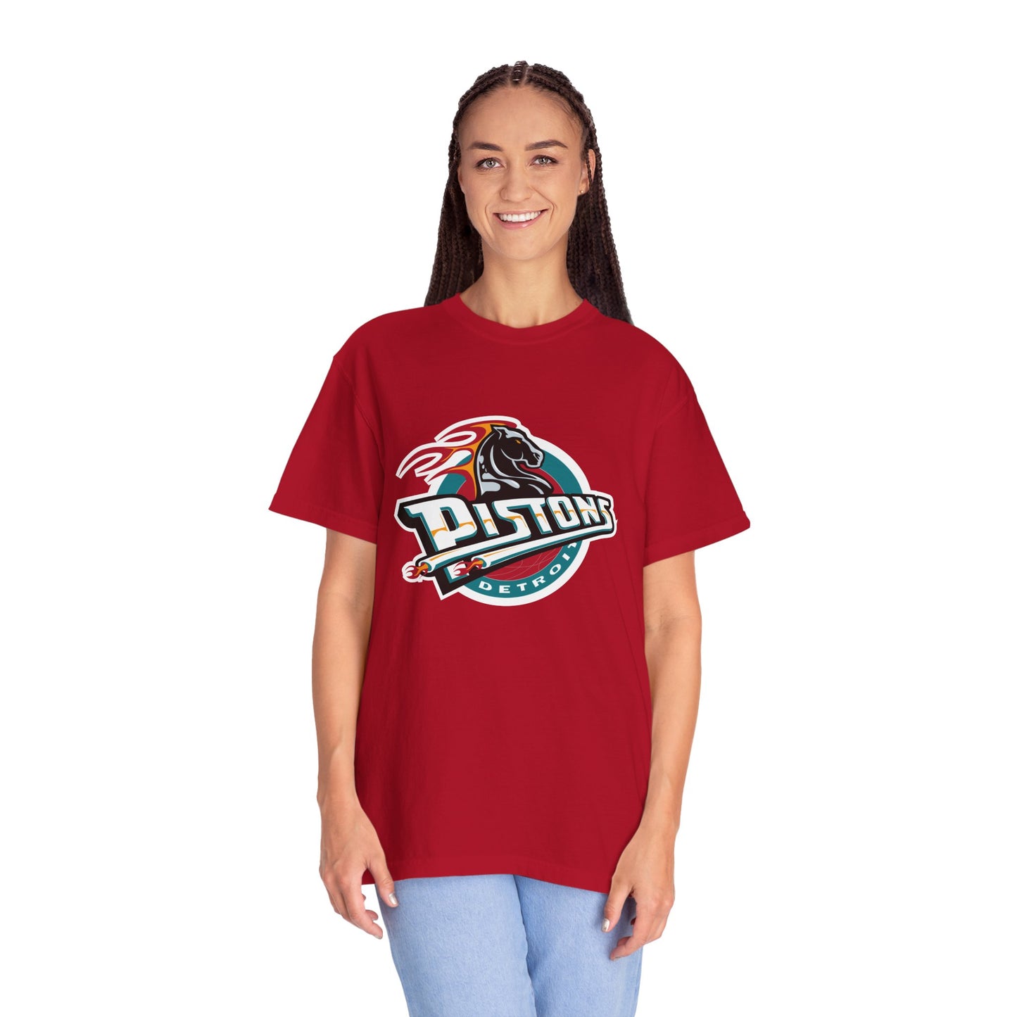 Detroit Pistons Basketball Life Garment-Dyed T-Shirt – Premium Cotton Tee for Customization