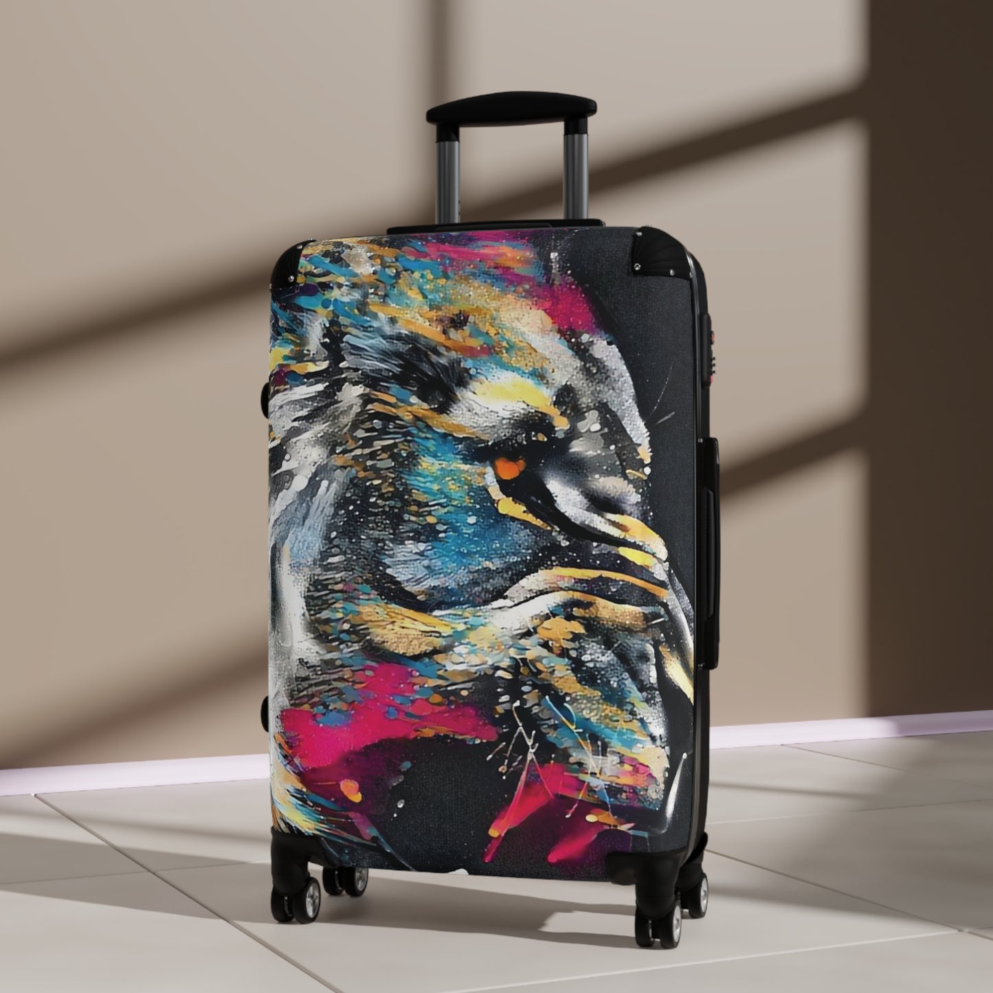 Abstract Lion Roar Art Carry-On Suitcase - Stylish Luggage for Travelers