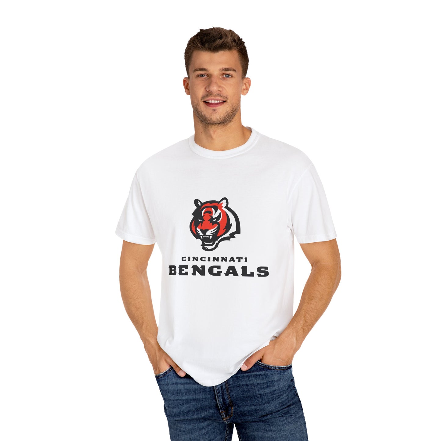 Cincinnati Bengals Gear Garment-Dyed T-Shirt – Premium Cotton Tee for Customization