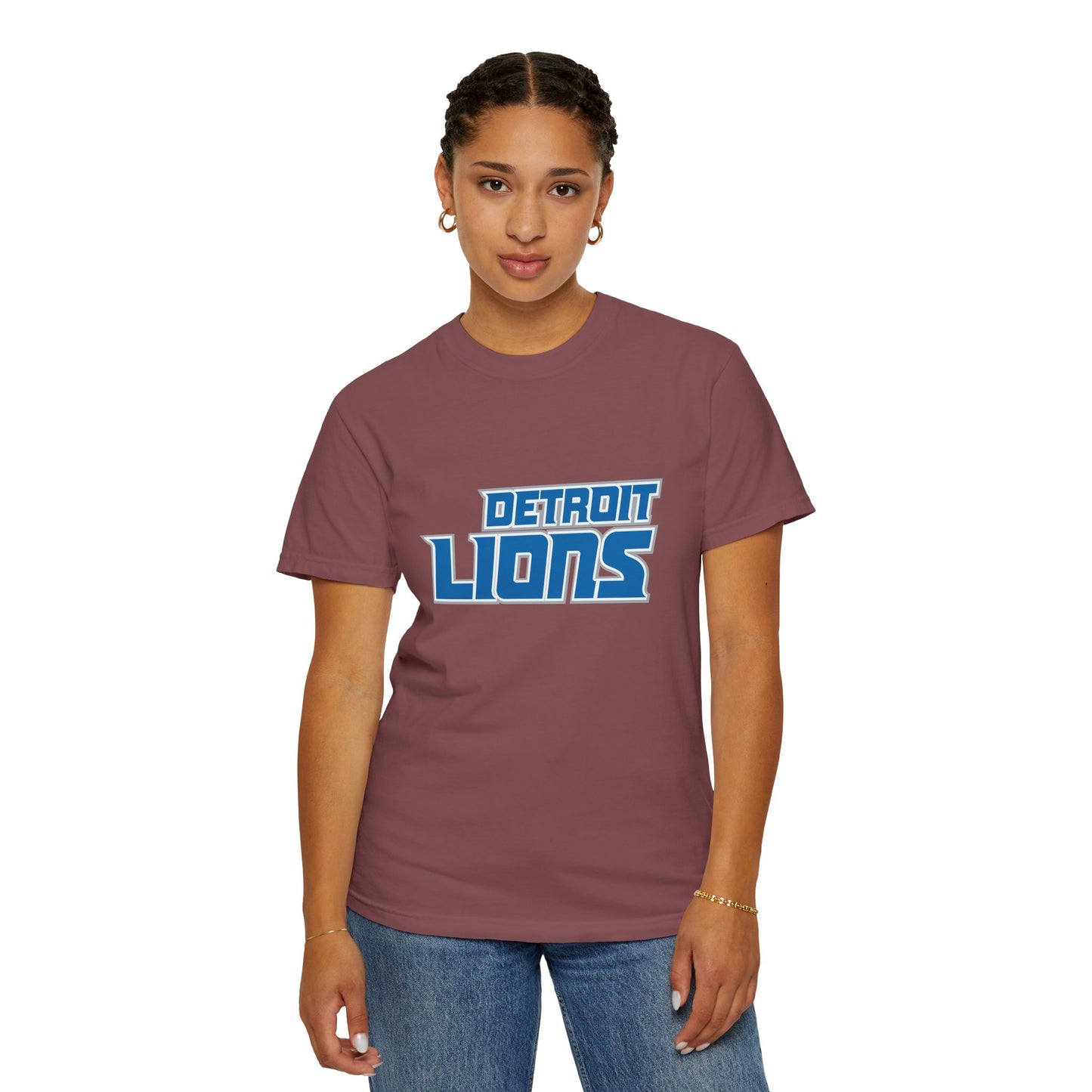 Detroit Lions Merchandise Garment-Dyed T-Shirt – Premium Cotton Tee for Customization