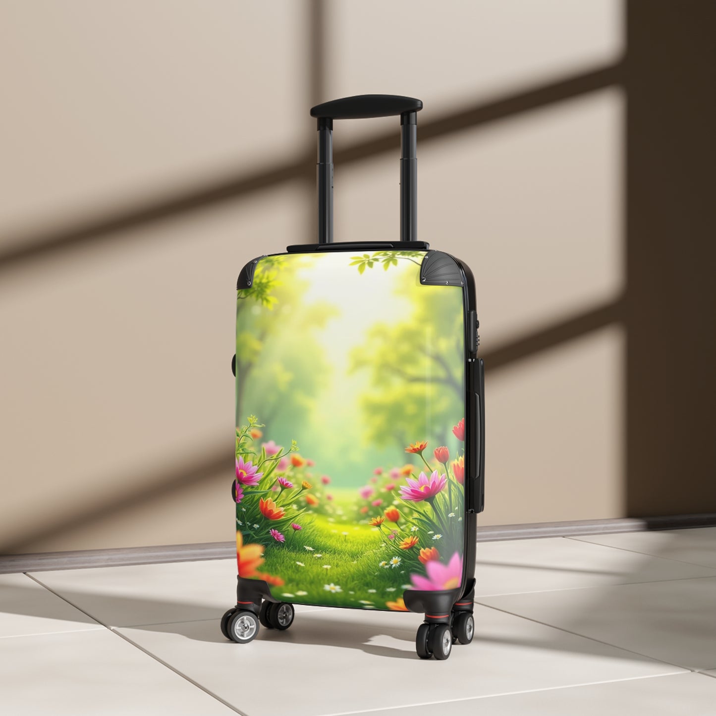 Nature Flowers Floral Field Art Carry-On Suitcase - Stylish Luggage for Travelers