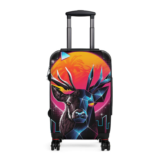 Abstract Deer Digital Art Carry-On Suitcase - Stylish Luggage for Travelers
