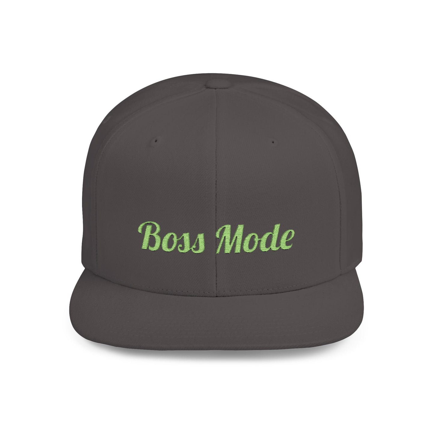 Text Boss Mode Flat Bill Snapback – Lightweight, Custom Fit, Premium Quality