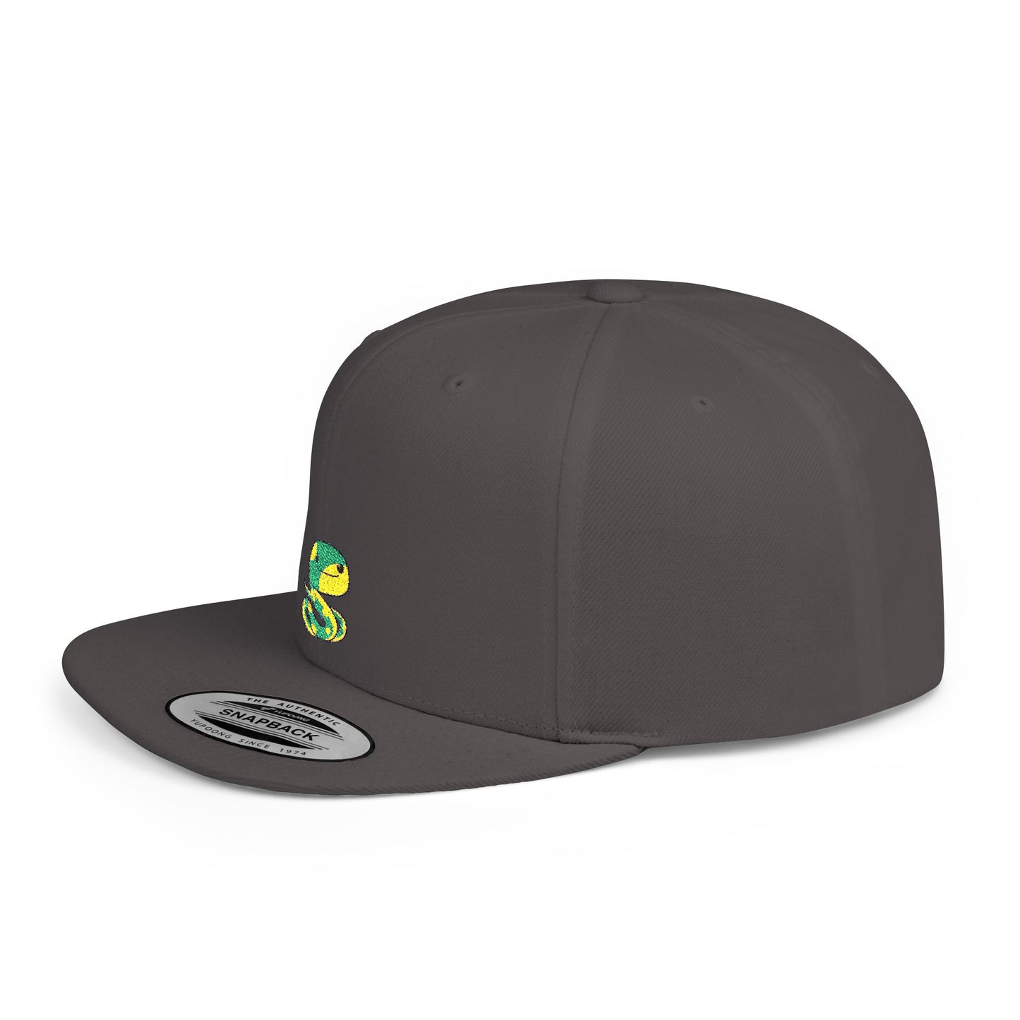 Icons Embroidered Snake Green Yellow Flat Bill Snapback – Lightweight, Custom Fit, Premium Quality