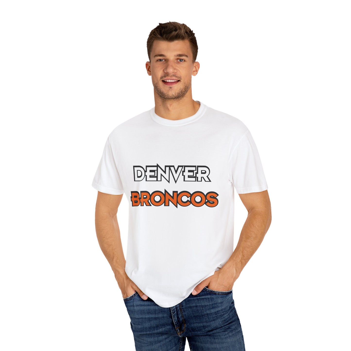 Denver Broncos Pride Garment-Dyed T-Shirt – Premium Cotton Tee for Customization