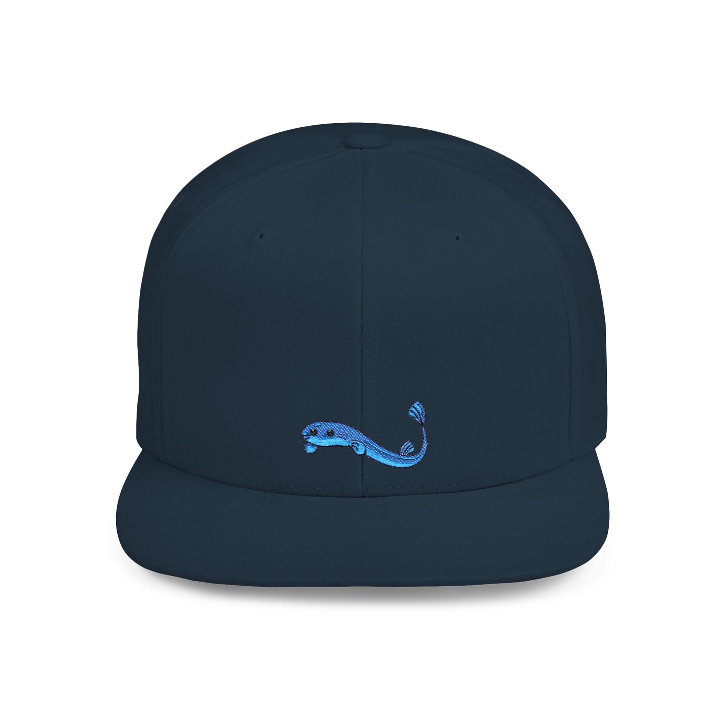 Icons Embroidered Eel Fish Flat Bill Snapback – Lightweight, Custom Fit, Premium Quality