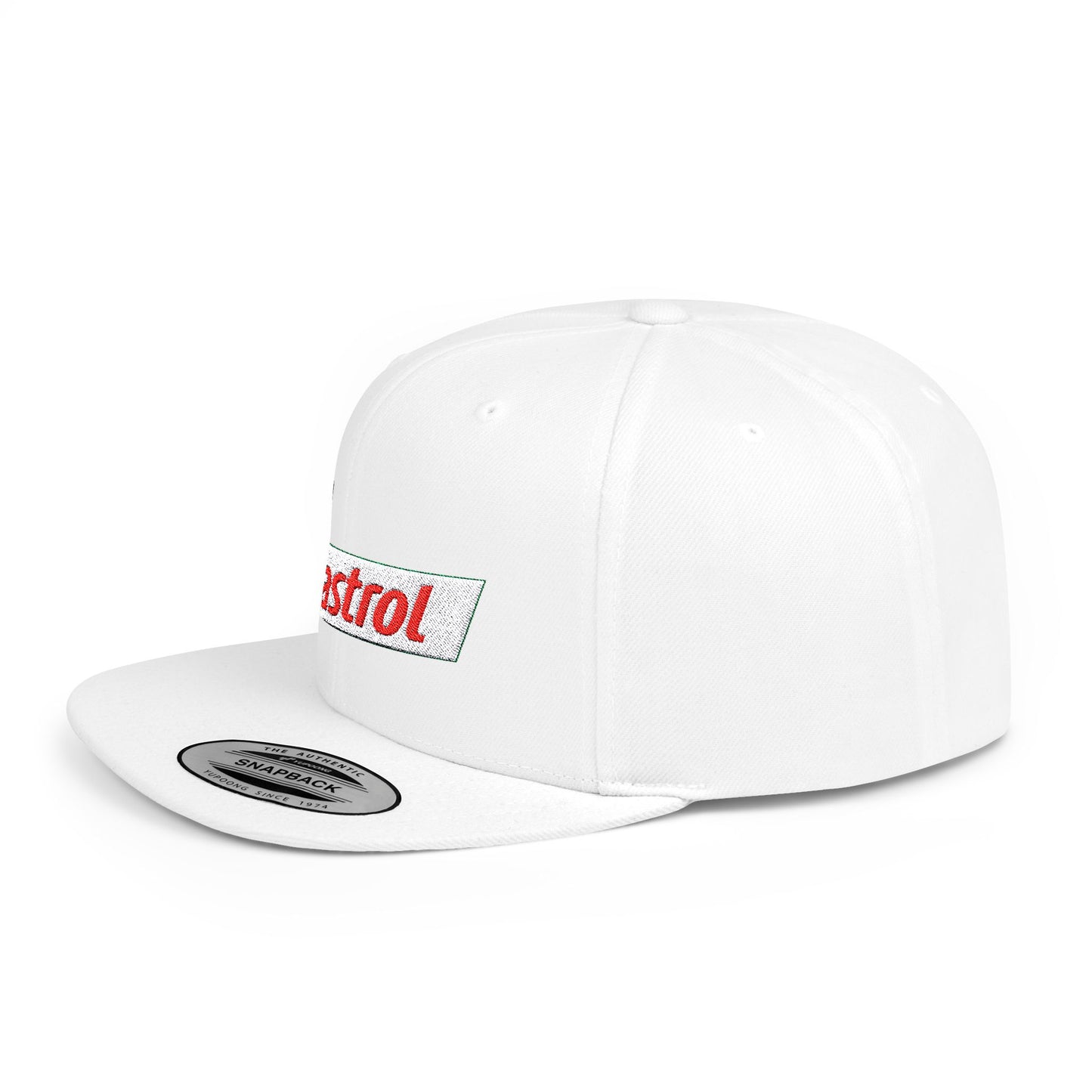 Castrol Flat Bill Snapback – Lightweight, Custom Fit, Premium Quality