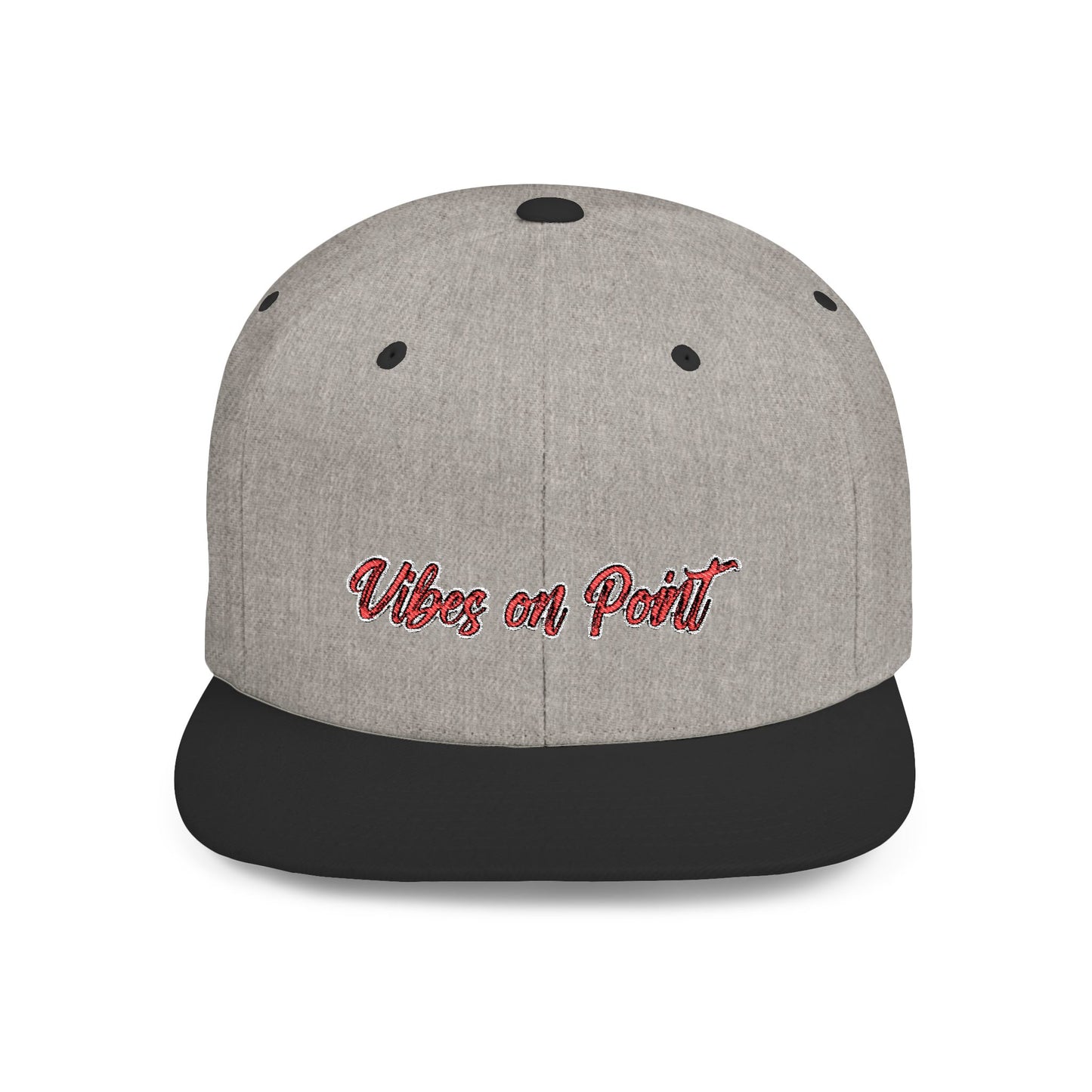 Text Vibes On Point Flat Bill Snapback – Lightweight, Custom Fit, Premium Quality