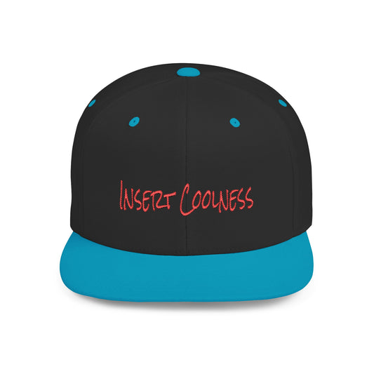 Text Insert Coolness Flat Bill Snapback – Lightweight, Custom Fit, Premium Quality