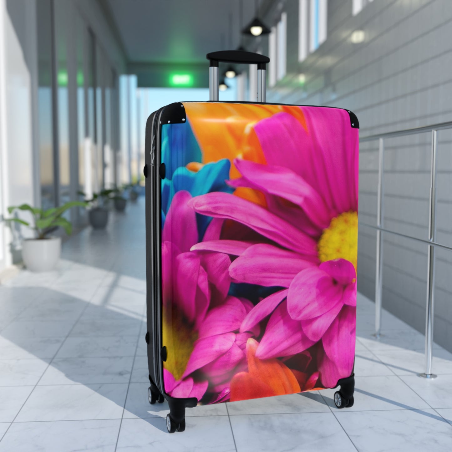 Nature Flowers Floral Dahlia Colorful Boom Art Carry-On Suitcase - Stylish Luggage for Travelers