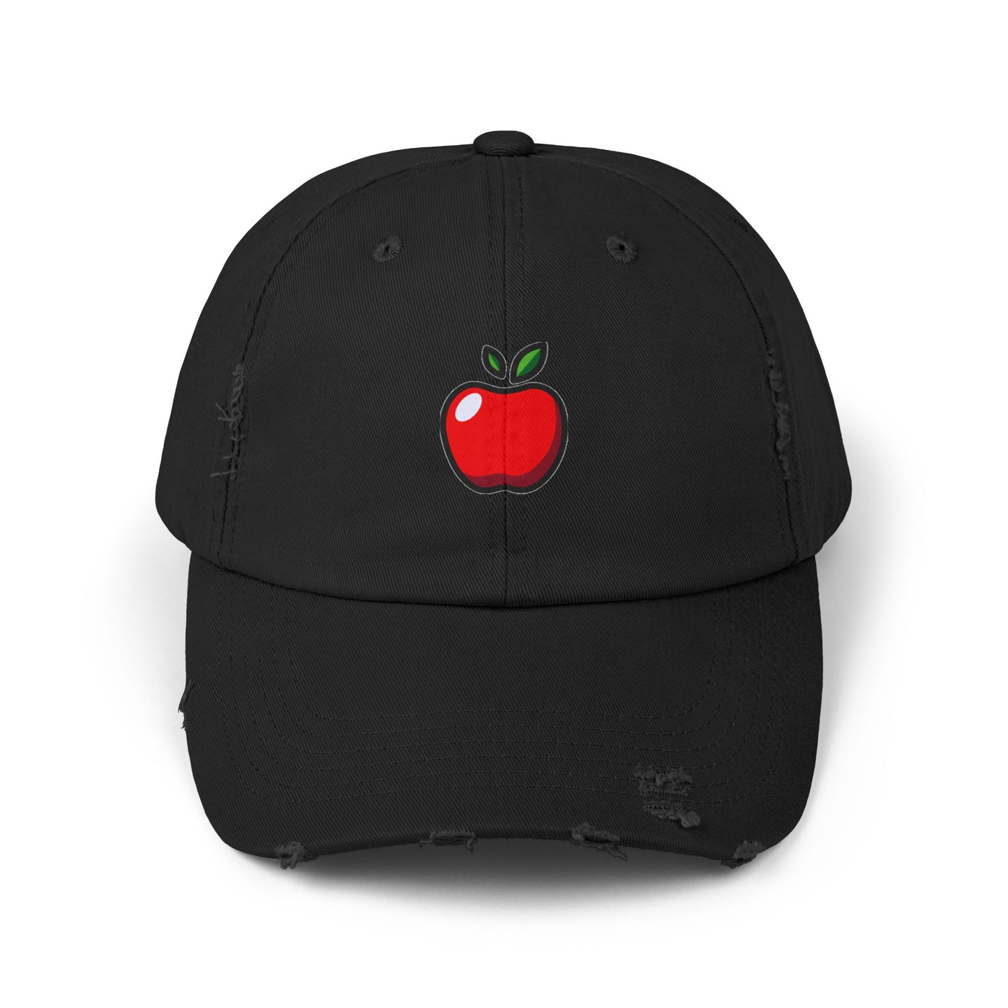 Apple Vintage Distressed Dad Hat Unisex Adjustable Cotton Twill Baseball Cap for Casual Everyday Wear