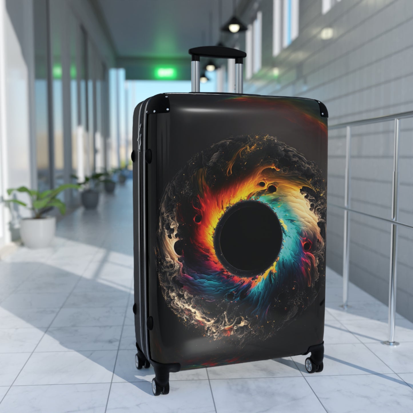 Abstract Colorful AI Carry-On Suitcase - Stylish Luggage for Travelers