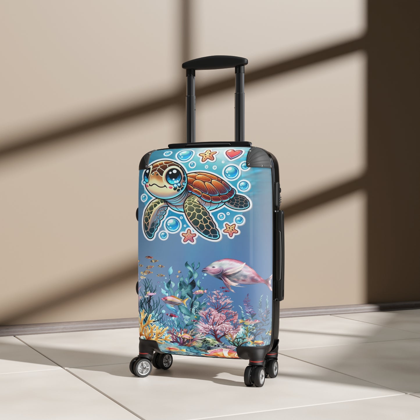 Nature Ocean Sea Turtle Cute Art Carry-On Suitcase - Stylish Luggage for Travelers