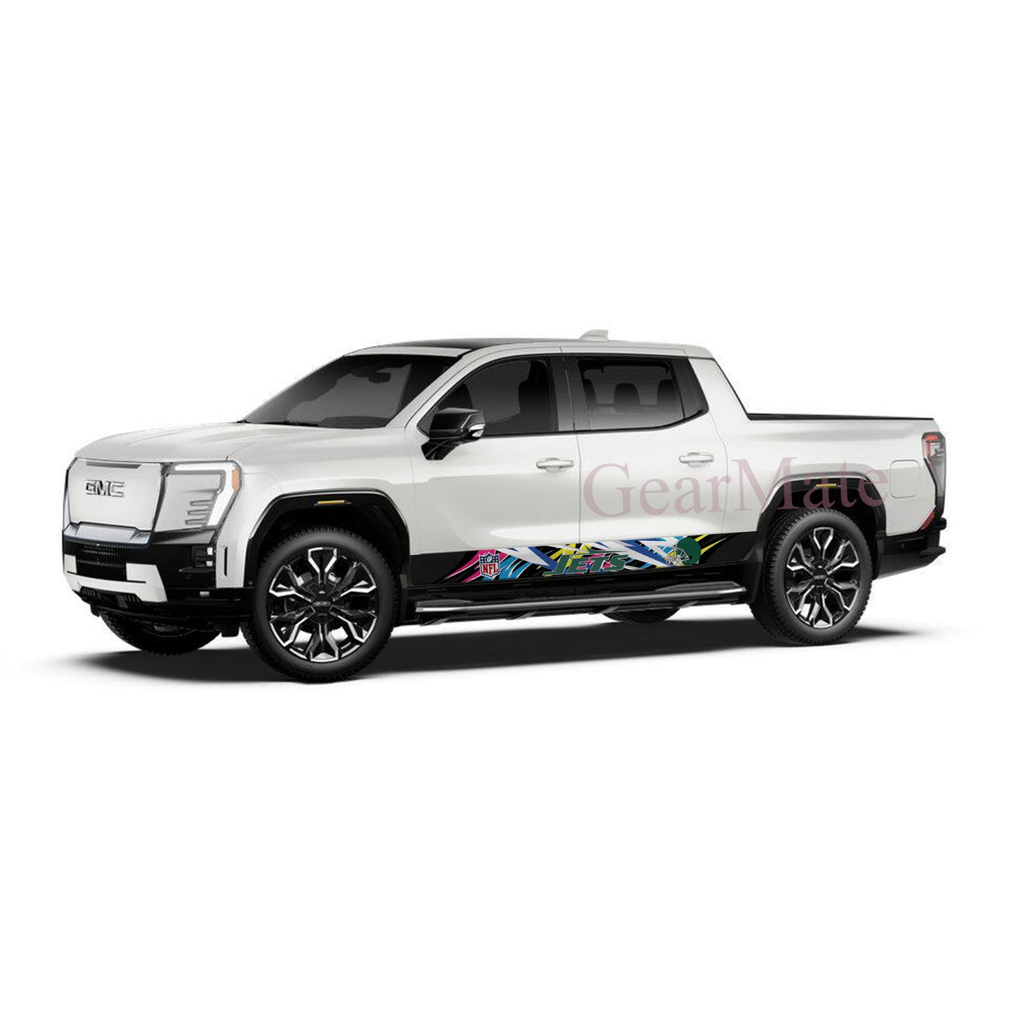 NFL New York Jets 1 Rocker Panel Graphic Decal Kit (Left & Right Sides) - High Quality Vinyl for Trucks & SUVs