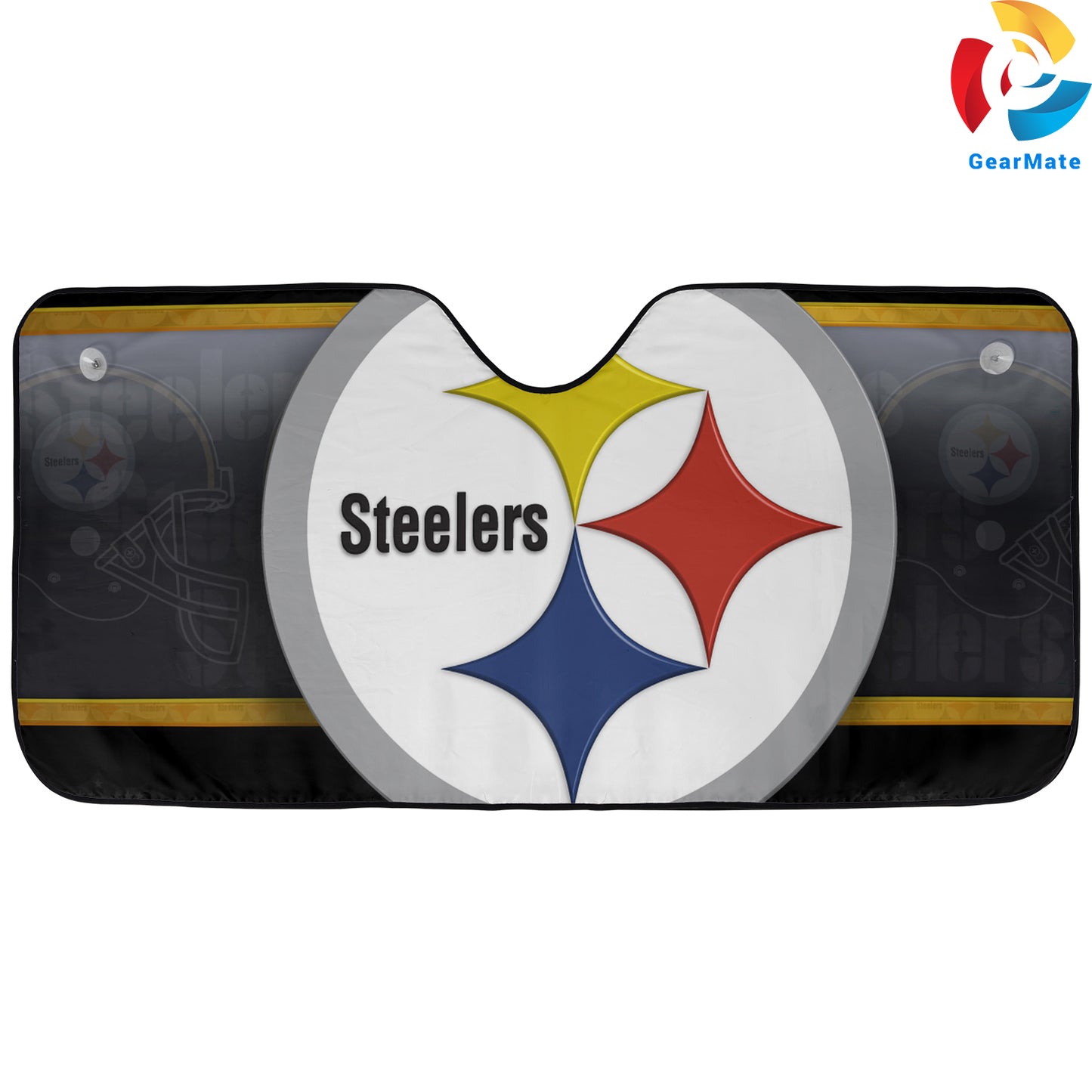 Pittsburgh Steelers NFL Football Team Spirit Reflective Car Sunshade – Premium Heat & UV Protection, Universal Fit
