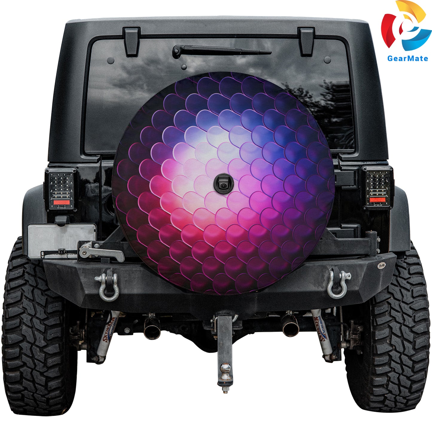 Geometric Pattern Spare Tire Cover – Premium Waterproof UV Resistant Protector
