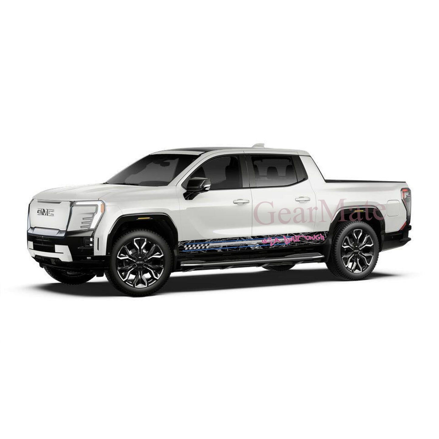 USA Built Tough Rocker Panel Graphic Decal Kit (Left & Right Sides) - High Quality Vinyl for Trucks & SUVs