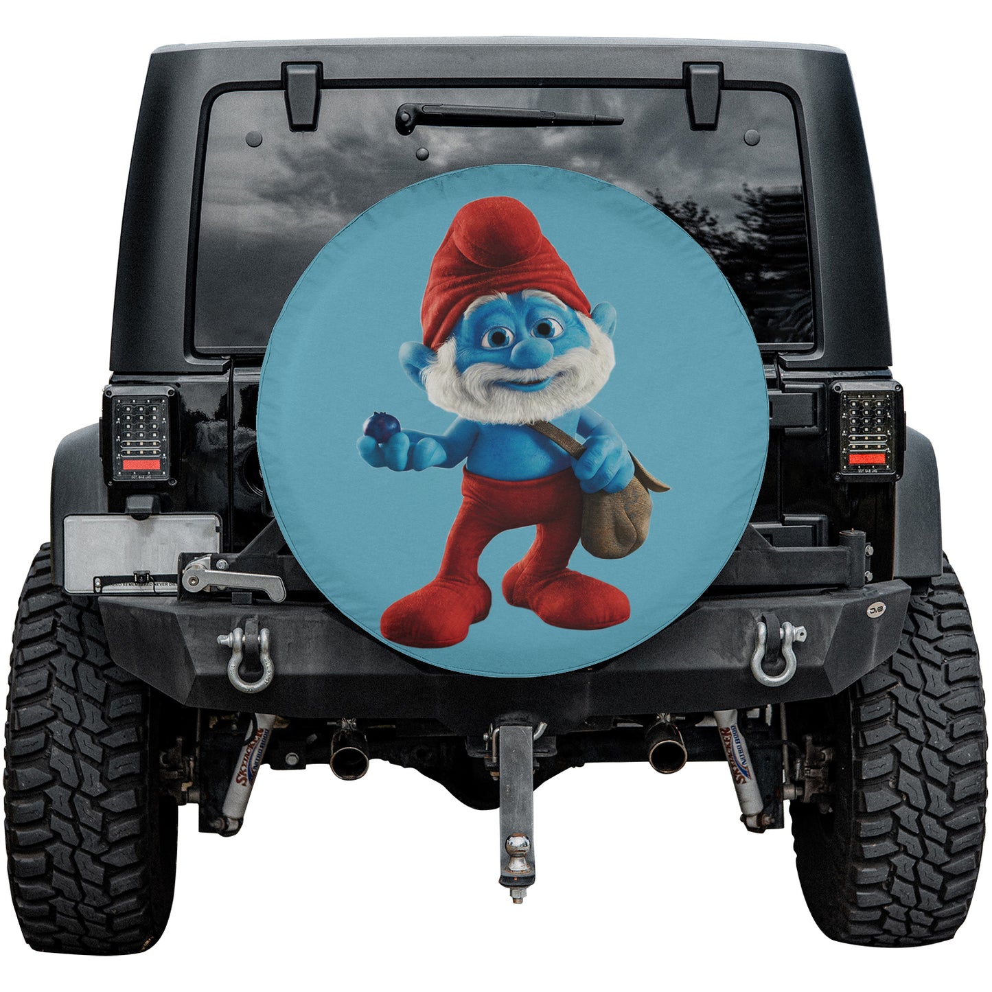 Papa Smurf Spare Tire Cover – Premium Waterproof UV Resistant Protector