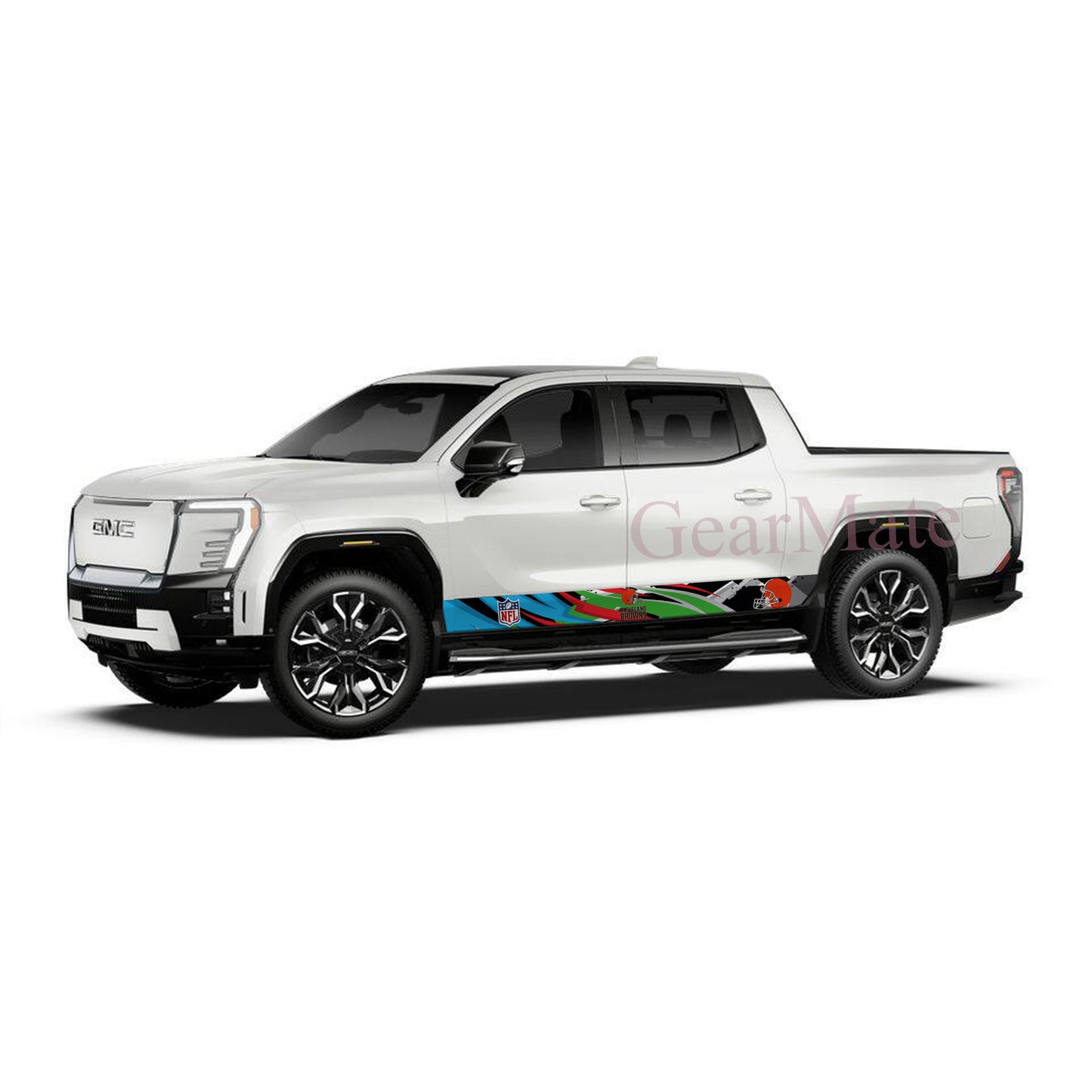 NFL Cleveland Browns 2 Rocker Panel Graphic Decal Kit (Left & Right Sides) - High Quality Vinyl for Trucks & SUVs