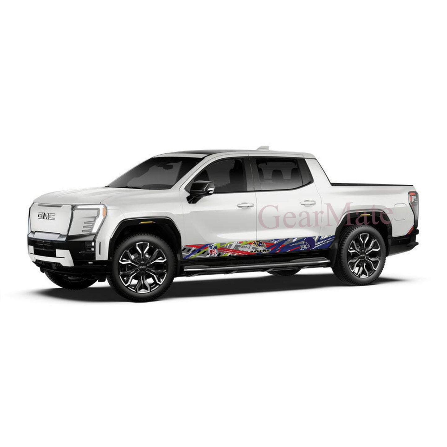 NFL Baltimore Ravens 1 Rocker Panel Graphic Decal Kit (Left & Right Sides) - High Quality Vinyl for Trucks & SUVs