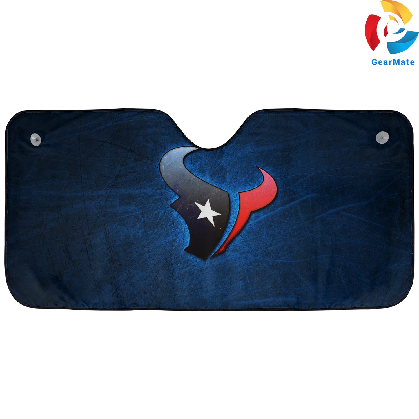 Houston Texans NFL Football Logo Blue Reflective Car Sunshade – Premium Heat & UV Protection, Universal Fit