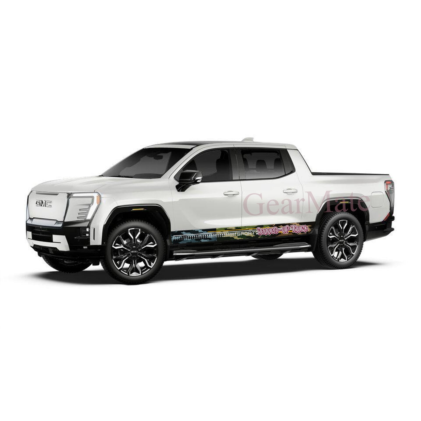 Revved-Up Truck Rocker Panel Graphic Decal Kit (Left & Right Sides) - High Quality Vinyl for Trucks & SUVs