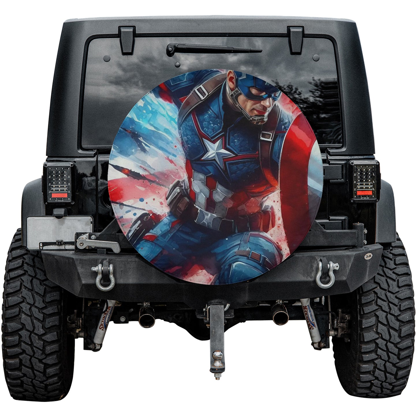 Captain America Marvel Superheroes Spare Tire Cover – Premium Waterproof UV Resistant Protector